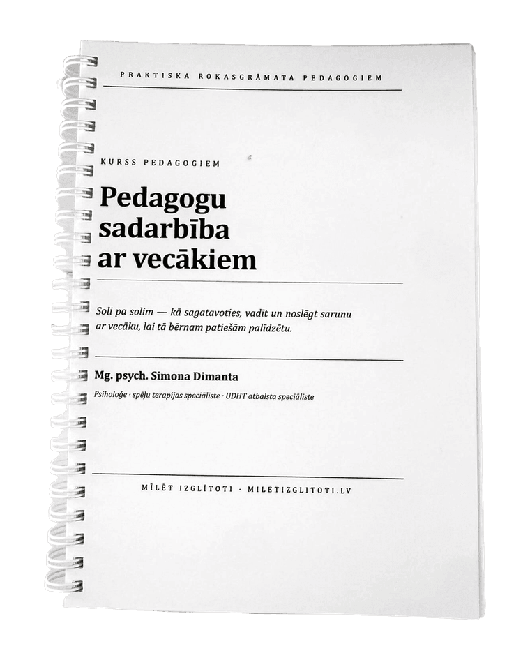 Grāmatas &bdquo;Pedagogu sadarbība ar vecākiem&ldquo; vāks